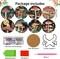 8 PCS Mushroom Diamond Art Coasters Mushroom Moon Retro Diamond Painting Coasters Kits with Holder DIY for Beginners, Adults, Diamond Art Kits for Adults Crafts Supplies 4x4 in
